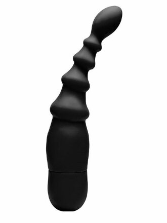 Чёрный вибромассажёр простаты MENZSTUFF P-SPOT REACH VIBE  