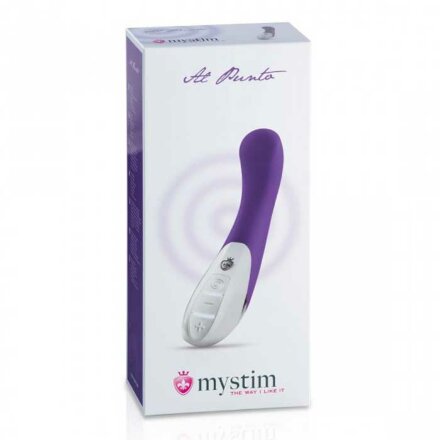 Фиолетовый вибратор Mystim Al Punto - 25 см. 