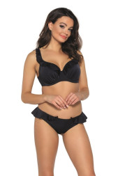 Пляжный бюстгальтер plus size с мягкими чашками и пышной оборкой