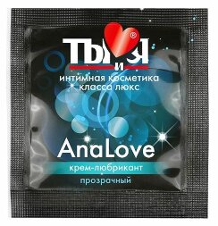 Анальный крем-лубрикант AnaLove в одноразовой упаковке - 4 гр.
