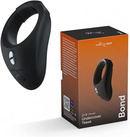 Черное эрекционное кольцо для ношения We-Vibe Bond 