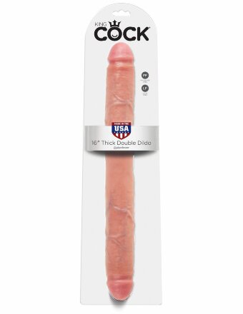 Телесный двусторонний фаллоимитатор 16&quot; Thick Double Dildo - 40,6 см. 