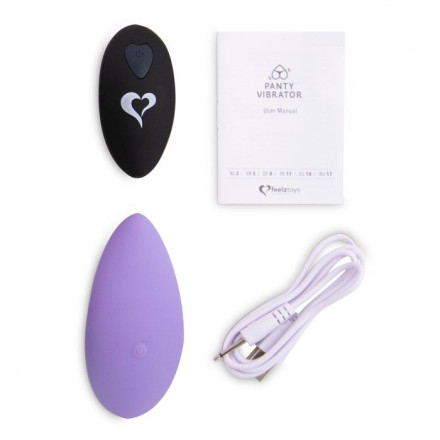 Фиолетовый вибромассажер в трусики с пультом ДУ Panty Vibe Remote Controlled Vibrator 
