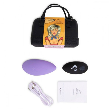 Фиолетовый вибромассажер в трусики с пультом ДУ Panty Vibe Remote Controlled Vibrator 