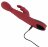 Красный вибромассажер с клиторальным отростком Rabbit Vibrator - 26,5 см. 