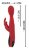 Красный вибромассажер с клиторальным отростком Rabbit Vibrator - 26,5 см. 