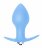 Голубая анальная вибропробка Bulb Anal Plug - 10 см. 