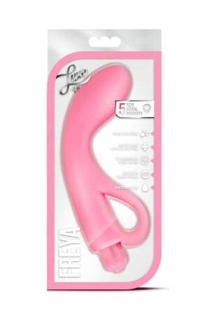 Розовый изогнутый стимулятор LUXE FREYA PINK - 17,7 см. 
