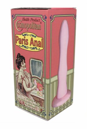 Розовая анальная насадка Paris Anal для пояса харнесс - 15,5 см. 