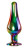 Радужная анальная пробка Rainbow Metal Plug Small - 9,4 см. 