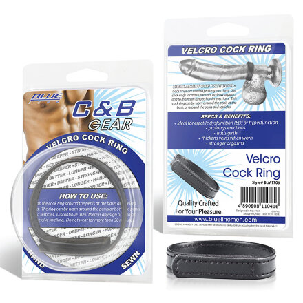 Кольцо на пенис из искусственной кожи на липучке VELCRO COCK RING - 5 см. 