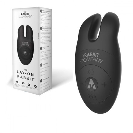 Черный вибростимулятор с ушками The Lay-on Rabbit 