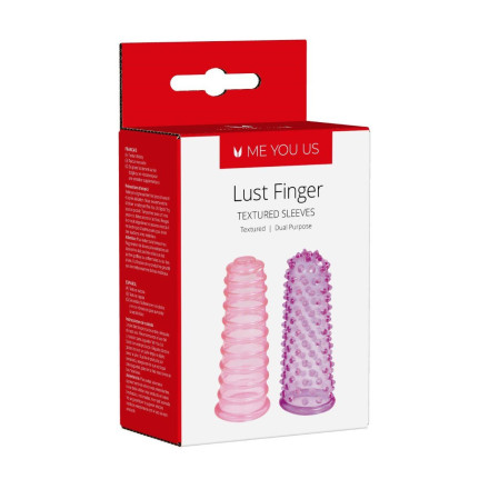 Набор из 2 насадок на пальцы Lust Fingers Sleeve 