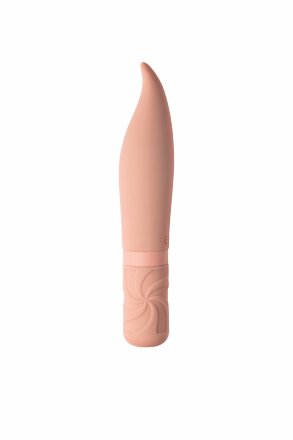 Бежевый мини-вибратор BonBon’s Powerful Spear - 15,2 см. 