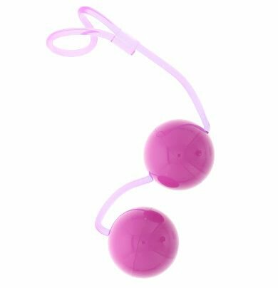 Фиолетовые вагинальные шарики на мягкой сцепке GOOD VIBES PERFECT BALLS 