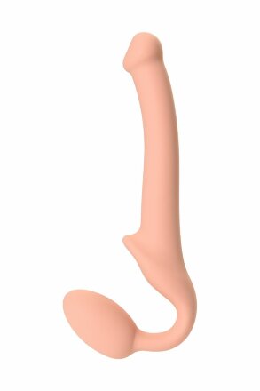 Телесный безремневой страпон Silicone Bendable Strap-On S 