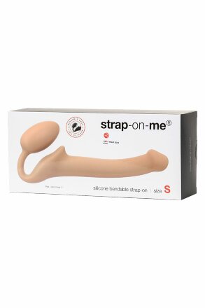 Телесный безремневой страпон Silicone Bendable Strap-On S 