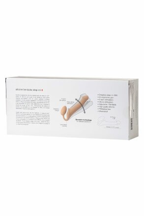Телесный безремневой страпон Silicone Bendable Strap-On S 