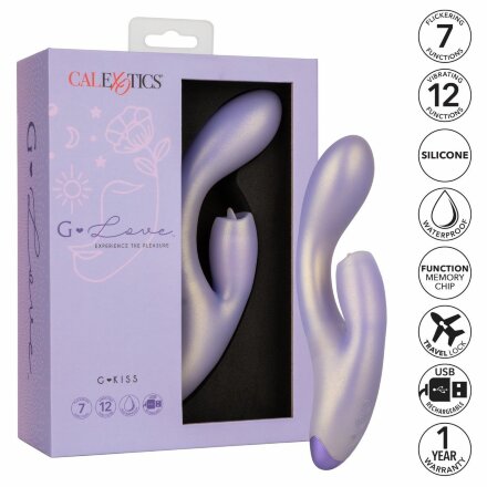 Сиреневый вибратор-кролик GKiss - 19 см. 