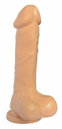 Телесный фаллоимитатор 8 Inch Carved DIldo - 22 см. 