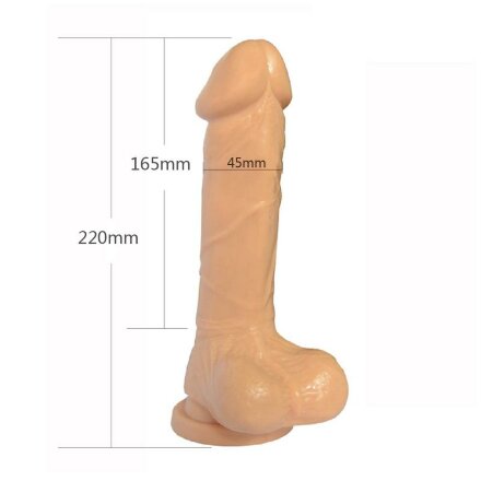Телесный фаллоимитатор 8 Inch Carved DIldo - 22 см. 