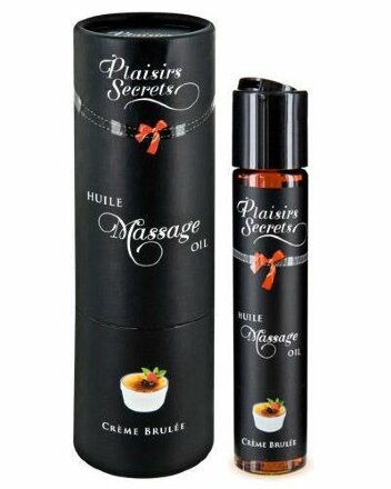 Массажное масло с ароматом крем брюле Huile de Massage Gourmande Creme Brulée - 59 мл. 