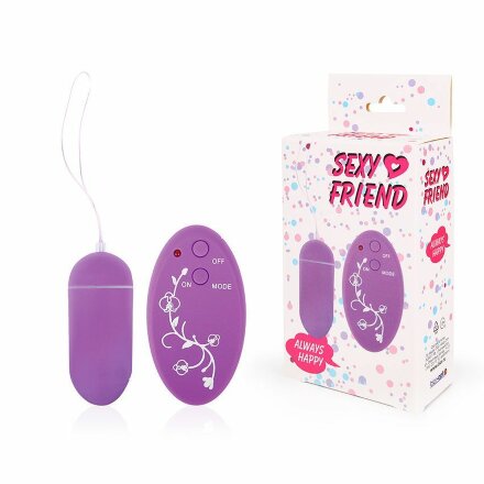Фиолетовое виброяйцо Sexy Friend с 10 режимами вибрации 