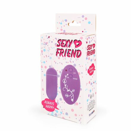 Фиолетовое виброяйцо Sexy Friend с 10 режимами вибрации 