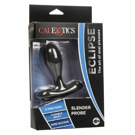 Черная вибропробка Eclipse Slender Probe - 9,5 см. 