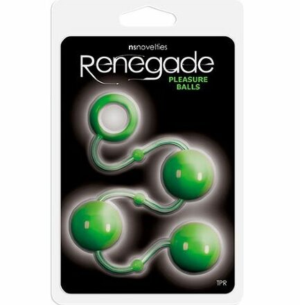 Зеленые анальные шарики Renegade Pleasure Balls 