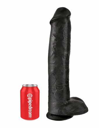Чёрный фаллоимитатор-гигант 15&quot; Cock with Balls - 40,6 см. 
