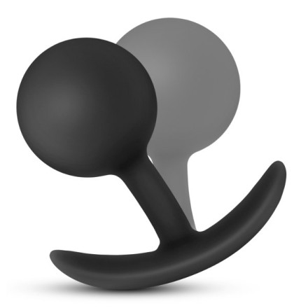 Черная анальная пробка Silicone Vibra Plug - 8,9 см. 
