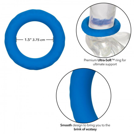 Синее эрекционное кольцо Link Up Ultra-Soft Max 