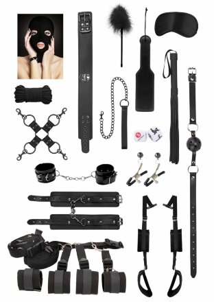 Черный игровой набор БДСМ Advanced Bondage 