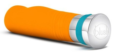 Оранжевый вибромассажер LUCENT - 17,2 см. 