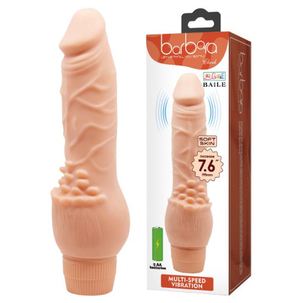Телесный вибратор-реалистик Clark - 19,5 см. 