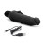 Черный вибратор-реалистик с клиторальными лепестками 7  Realistic Vibrator - 21,5 см. 