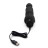 Черный вибратор-реалистик с клиторальными лепестками 7  Realistic Vibrator - 21,5 см. 