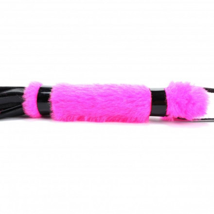 Нежная плеть с розовым мехом BDSM Light - 43 см. 