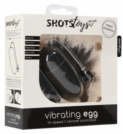 Черное гладкое виброяйцо Vibrating Egg - 8 см. 