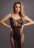 Эффектное мини-платье на бретельках Knee-Length Lace and Fishnet Dress 