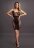 Эффектное мини-платье на бретельках Knee-Length Lace and Fishnet Dress 