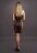 Эффектное мини-платье на бретельках Knee-Length Lace and Fishnet Dress 