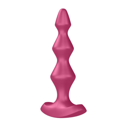 Малиновая анальная пробка с вибрацией Lolli Plug 1 - 13,5 см. 