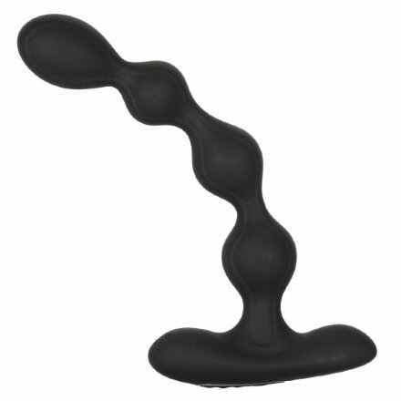 Черный анальный вибростимулятор Eclipse Slender Beads - 17,75 см. 