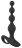 Черная анальная цепочка с вибрацией Rechargeable Anal Beads - 20 см. 