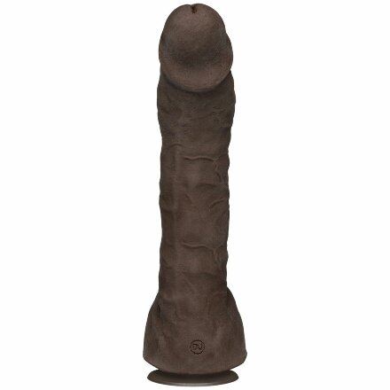 Коричневый фаллоимитатор-гигант Prince Yahshua ULTRASKYN 10.5” Cock with Removable Vac-U-Lock Suction Cup - 27,4 см. 