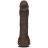 Коричневый фаллоимитатор-гигант Prince Yahshua ULTRASKYN 10.5” Cock with Removable Vac-U-Lock Suction Cup - 27,4 см. 