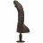 Коричневый фаллоимитатор-гигант Prince Yahshua ULTRASKYN 10.5” Cock with Removable Vac-U-Lock Suction Cup - 27,4 см. 