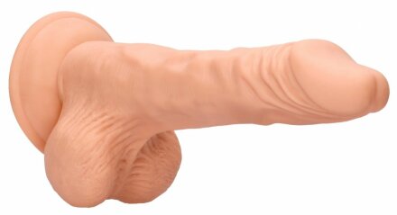 Телесный фаллоимитатор Realistic Dildo With Balls - 25 см. 